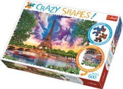 Trefl Puzzle Égbolt Párizs felett / 600 darab Őrült formák