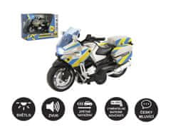 Teddies Rendőrségi motorkerékpár hátramenetben nat. elemes, fény és hang CZ 12 cm