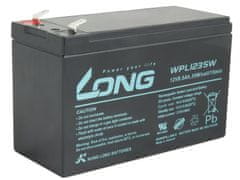 Long  akkumulátor 12V 8,5Ah F2 HighRate LongLife 9 év (WPL1235W)