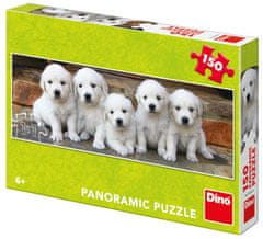 DINO panoráma puzzle Öt kiskutya 150 darab