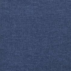 Greatstore kék-narancssárga szövet és műbőr lábzsámoly 45 x 29,5 x 39 cm