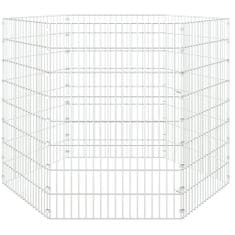 Vidaxl 6 paneles horganyzott vas nyúlketrec 54x80 cm 171577