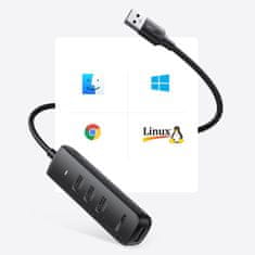 Ugreen CM416 HUB adapter USB / 4x USB 3.2 1m, fekete