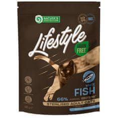 Nature's Protection Cat Dry LifeStyle GF Sterilizált halas szárazeledel 400 g