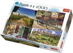 Trefl Puzzle Toszkána szépsége 4x1000 darabos puzzle