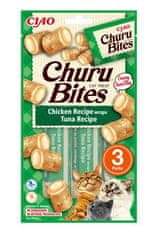Churu Cat Bites csirkefalatok és tonhalpüré 3x10g