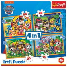 Trefl Puzzle Tlapková patrola - Holiday 4in1
