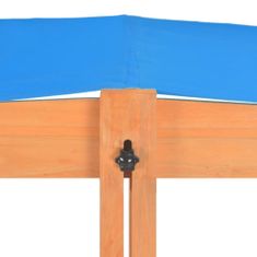 shumee fenyőfa homokozó állítható tetővel 115 x 115 x 115 cm