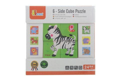 Viga Toys Fa puzzle blokkok gyerekeknek Viga Zoo