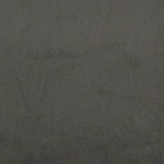 shumee sötétszürke bársony zsebrugós ágymatrac 80 x 200 x 20 cm