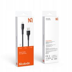 Mcdodo Kábel iPhone-hoz, nagy sebességű, rövid, QC 4.0, 20cm, Mcdodo CA-2260