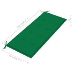 shumee zöld kerti pad párna 120 x 50 x 3 cm