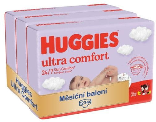 Huggies Havi csomag 3x Ultra Comfort Mega 3 - 234db