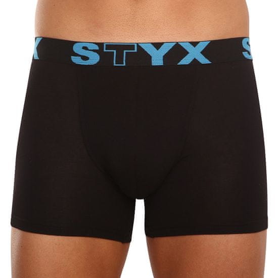 Styx Fekete long férfi boxeralsó sport gumi (U961)