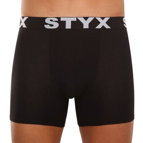 Styx Fekete long férfi boxeralsó sport gumi (U960)