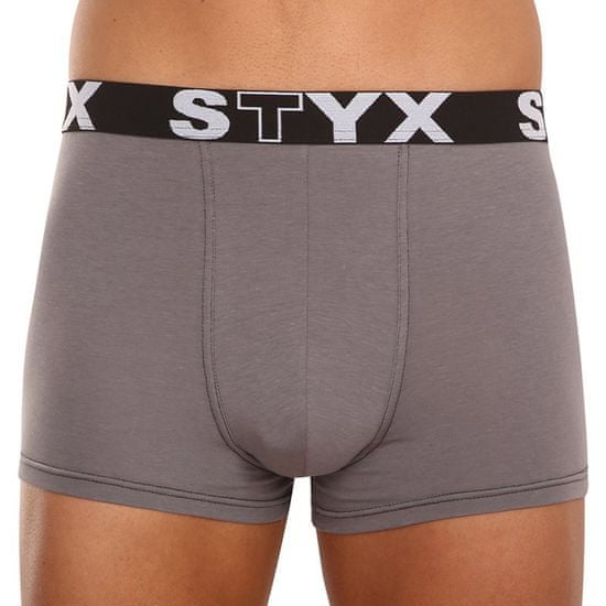 Styx Sötét szürke férfi boxeralsó sport gumi (G1063)