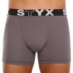 Styx Sötét szürke long férfi boxeralsó sport gumi (U1063) - méret XL