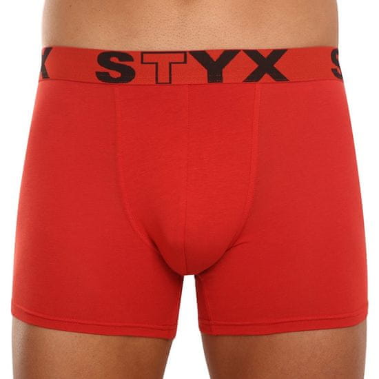 Styx Piros long férfi boxeralsó sport gumi (U1064)