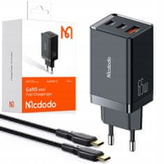 Mcdodo MCDODO GaN 5 PRO FAST USB-C USB-A 65W telefon töltő CH-1542