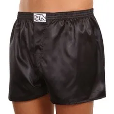 Styx Fekete férfi szatén boxeralsó klasszikus gumi (C960) - méret XL