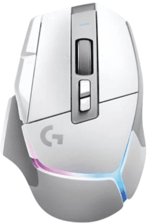 Stílusos Logitech G502 X Plus optikai számítógépes egér, fehér (910-006171) Ultra könnyű, csendes, csendes, precíziós érzékenység DPI 100 25600 HERO 25K Lightforce érzékelő RGB kapcsoló