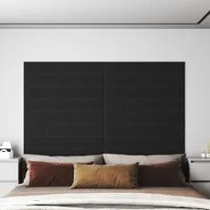 Greatstore 12 db fekete szövet fali panel 90x15 cm 1,62 m²