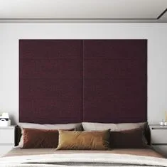 Greatstore 12 db lila szövet fali panel 90x30 cm 3,24 m²