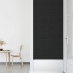 Vidaxl 12 db fekete szövet fali panel 90x30 cm 3,24 m² 343908