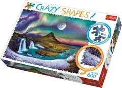 Trefl Puzzle Aurora Borealis Izland felett / 600 darab Crazy Shapes őrült formák