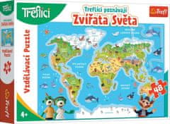 Trefl Puzzle ici ismeri a világ állatait / 48 db