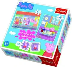 Trefl Peppa Pig 3in1 készlet (2x puzzle + memóriajáték)