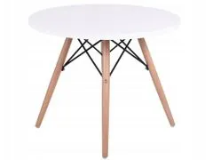 ShopJK Étkezőasztal 60 cm - fehér, skandináv stílus