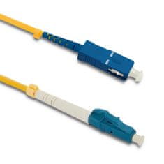 Qoltec Qoltec LC/UPC optikai kábel - SC/UPC | Egymódusú | 9/125 | G652D | Simplex | 1m
