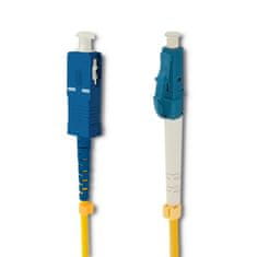 Qoltec LC/UPC optikai kábel - SC/UPC | Szimplamód | 9/125 | G652D | Simplex | 7m