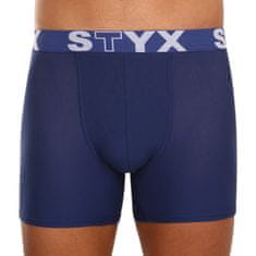 Styx 3PACK Kék long férfi boxeralsó sport gumi (U9676869) - méret L
