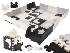 Aga Contrast hab puzzle 30 x 30 cm, 36 db fekete-szürke-krém