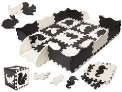 Aga Kontrasztos hab puzzle 30 x 30 cm, 25 db Fekete-krémszínű