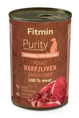 Fitmin dog Purity konzerv marhahús és máj 400g