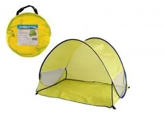 Teddies Strand sátor UV szűrővel önhajtogató poliészter/metál téglalap sárga szövet táskában