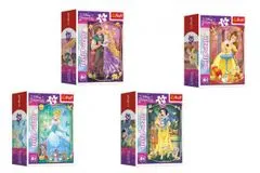Trefl Minipuzzle Gyönyörű hercegnők/Disney hercegnő 54 darab 4 típus