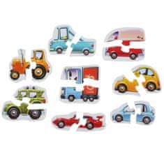 Puzzlika 15245: Járművek - puzzle 8 jármű 16 darabos puzzle