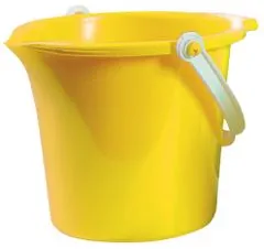 Androni vödör kiöntővel - 18 cm átmérőjű, sárga színű
