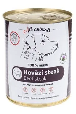 All Animals DOG marhahús steak 800g