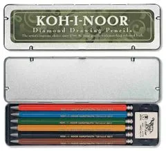 KOH-I-NOOR mechanikus ceruza/Versatil 6 darabos készlet radírral, ón dobozban