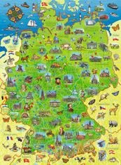 Ravensburger Rejtvény Színes Németország térkép XXL 200 db