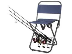 Verk 01679 Kemping összecsukható szék horgászbot tartóval kék