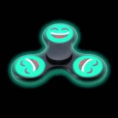 KIK Anti-stressz Fidget Spinner fluoreszkáló 7 cm - Emoji piros