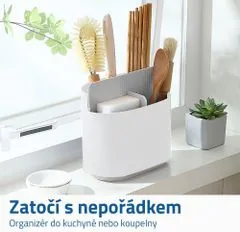GFT Szervező a konyhába/fürdőszobába - fehér-szürke
