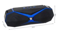 Izoksis ISO 12275 hordozható Bluetooth hangszóró fekete és kék szíjjal