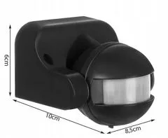 ISO 15990 PIR mozgásérzékelő fekete világítás kapcsolásához
